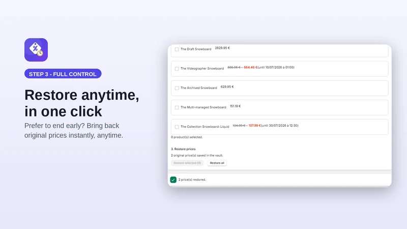 Boomr: Sale Scheduler
