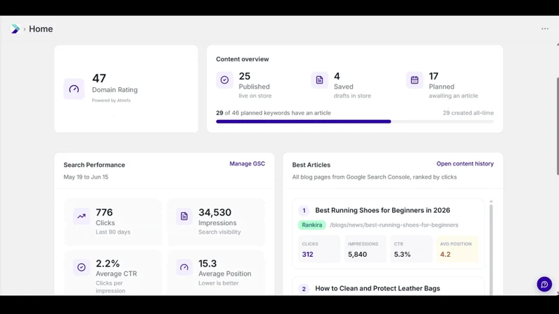 Rankira: AI SEO & Blog Posts