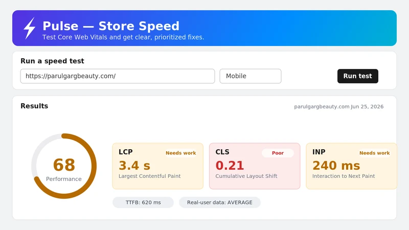 Pulse — Store Speed