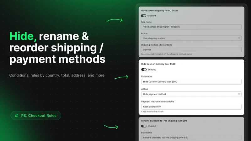 PS: Checkout Rules