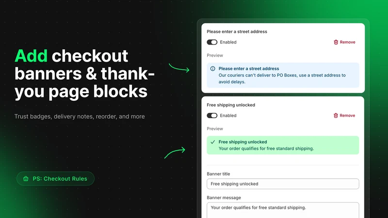 PS: Checkout Rules