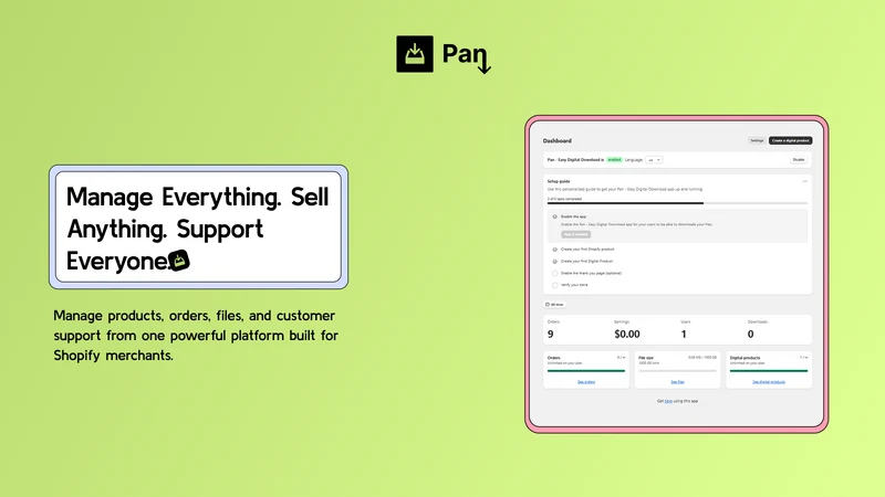 Pan ‑ Easy Digital Downlaod