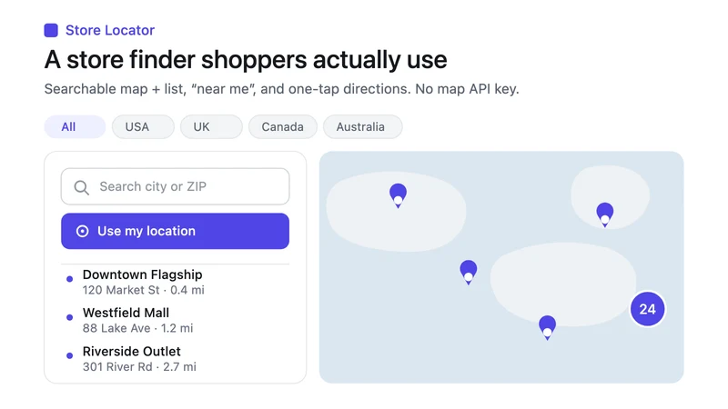 Merch ‑ Store Locator