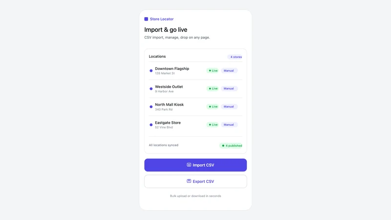 Merch ‑ Store Locator
