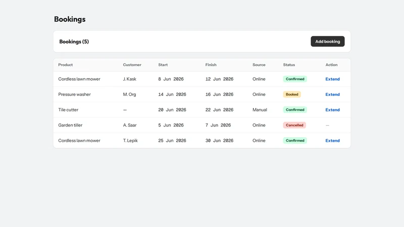HyreKit ‑ Rental Bookings