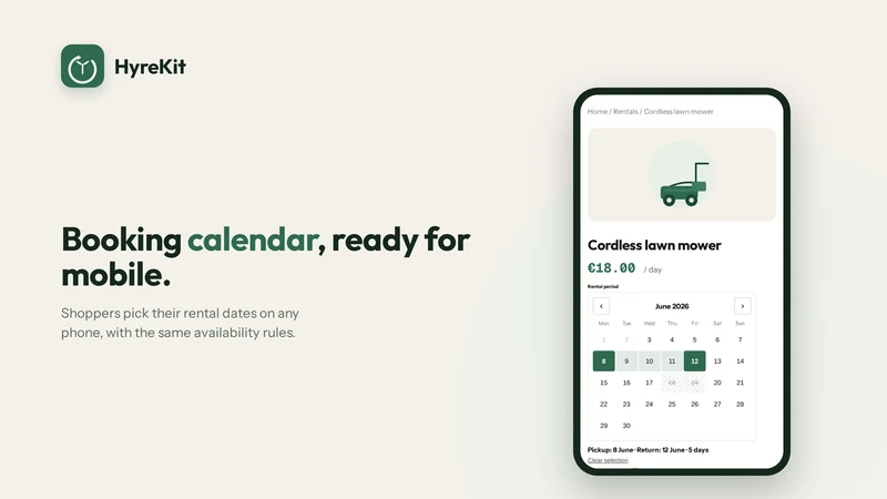 HyreKit ‑ Rental Bookings