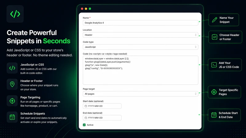 Insert Code: Header & Footer