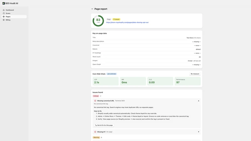 SEO Audit AI