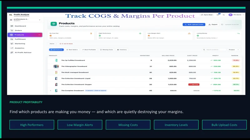 ProfitAnalyze ‑ Profit Tracker
