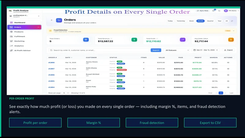 ProfitAnalyze ‑ Profit Tracker