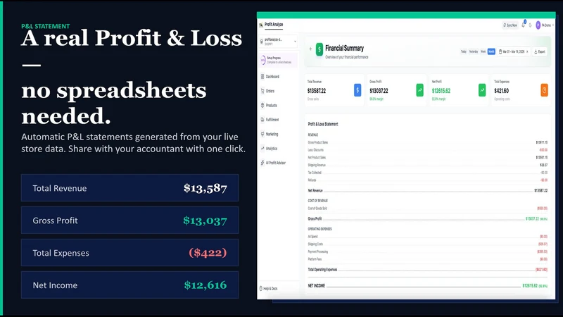 ProfitAnalyze ‑ Profit Tracker