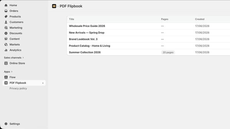 Simple PDF Flipbook