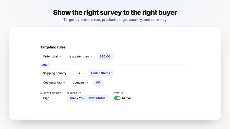 OrderSurvey Post Purchase Poll
