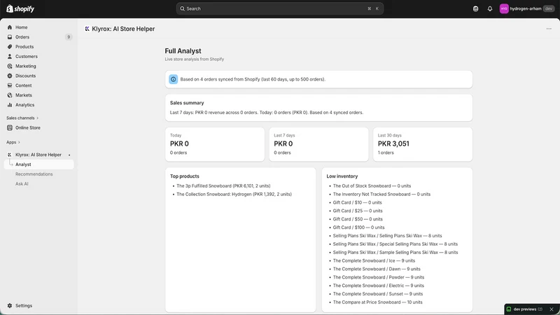 Klyrox: AI Store Helper