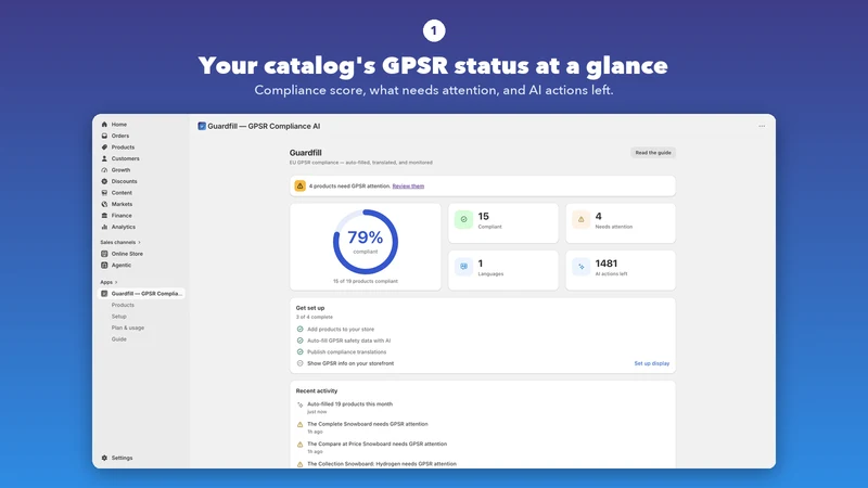 Guardfill ‑ GPSR Compliance AI