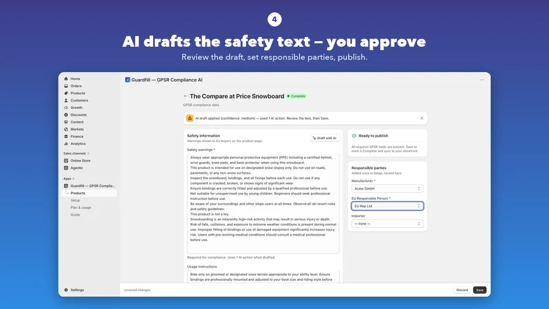 Guardfill ‑ GPSR Compliance AI