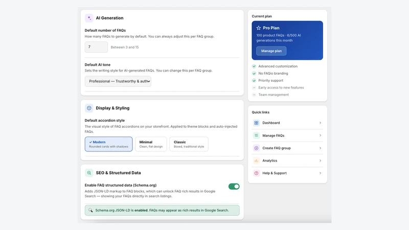 FAQio ‑ Auto FAQ Builder