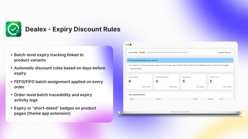 Dealex ‑ Expiry Discount Rules