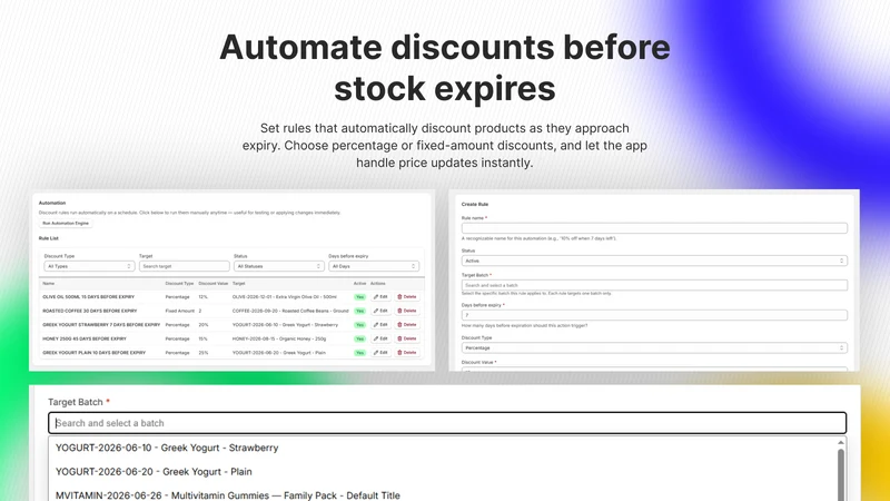 Dealex ‑ Expiry Discount Rules