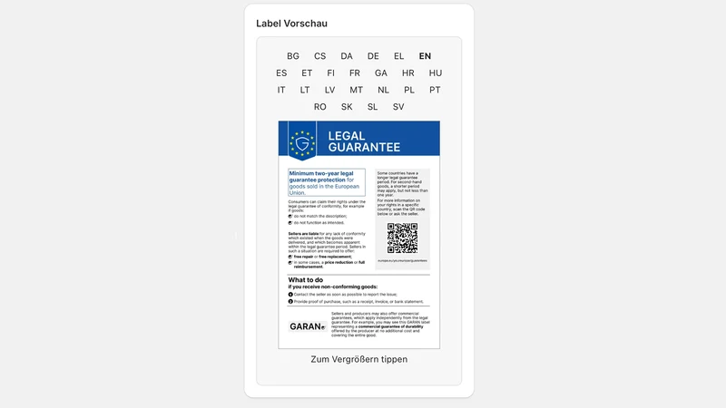 EU‑Label GARAN
