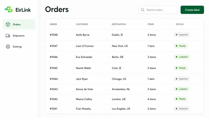 EirLink ‑ Automate An Post