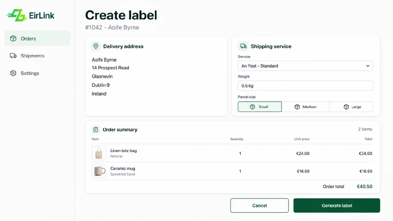 EirLink ‑ Automate An Post