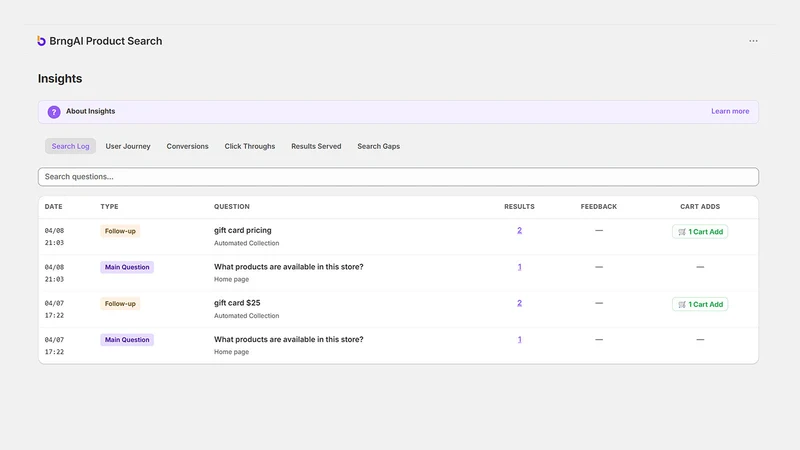 BrngAI ‑ Smart Product Search
