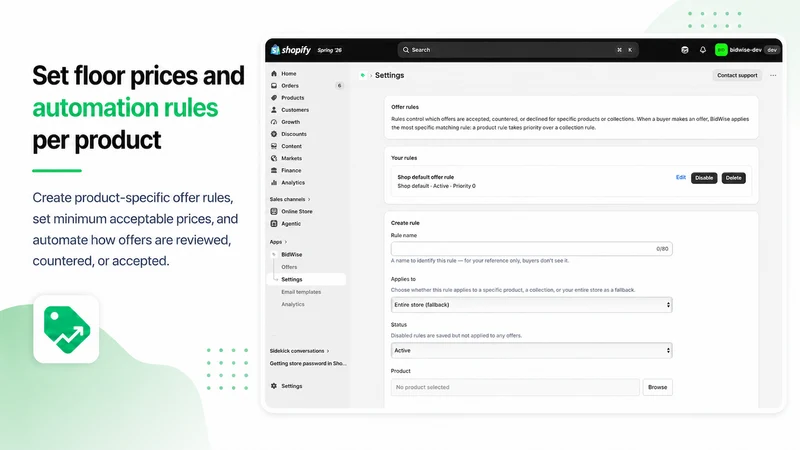 BidWise: Make an Offer