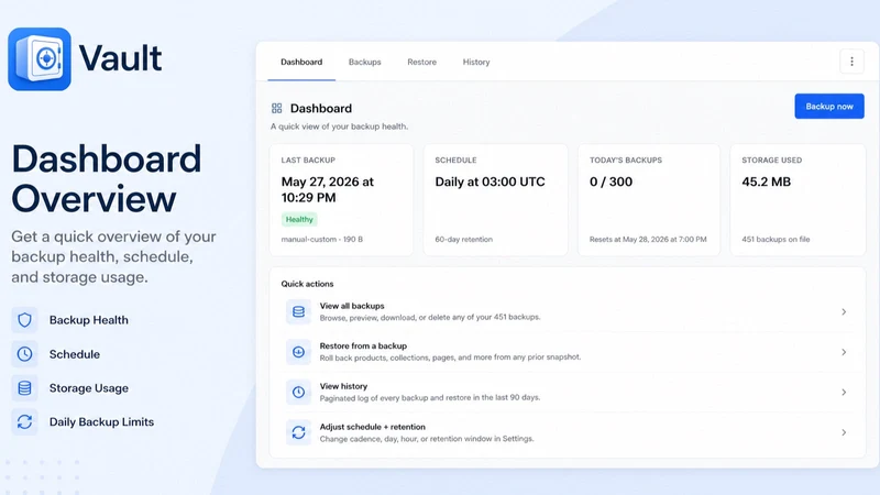 Vault: Secure Backups