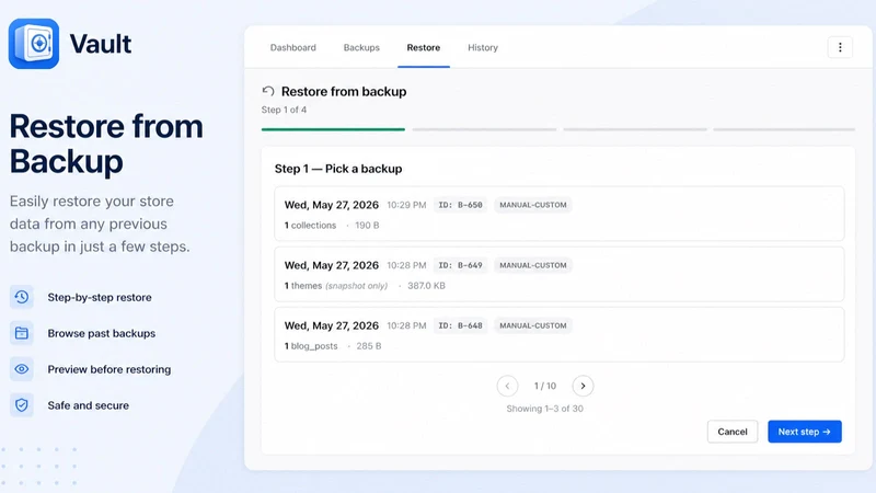 Vault: Secure Backups