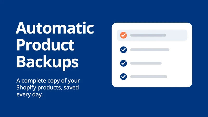 Simple Product Backup