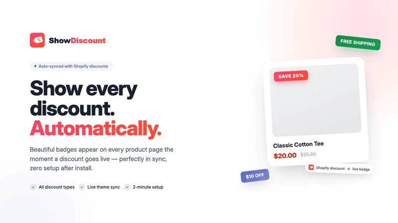Show Discount: Dynamic Pricing