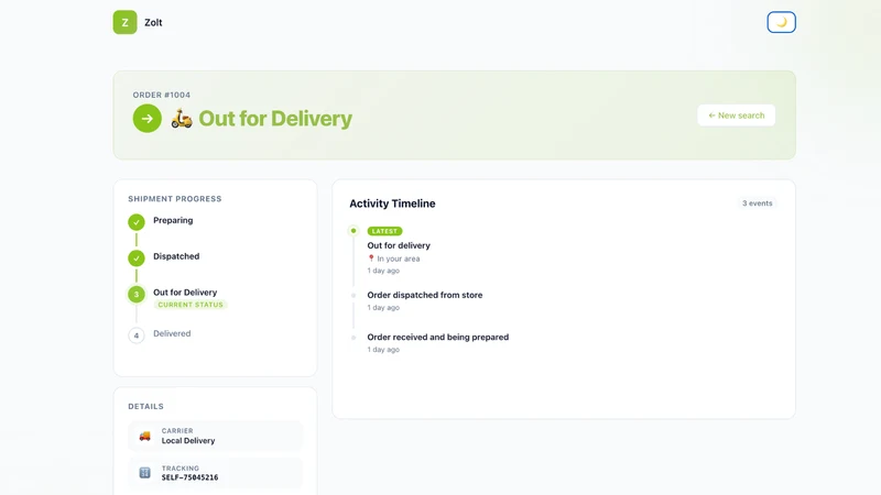 Zoltrack – Branded Order Track