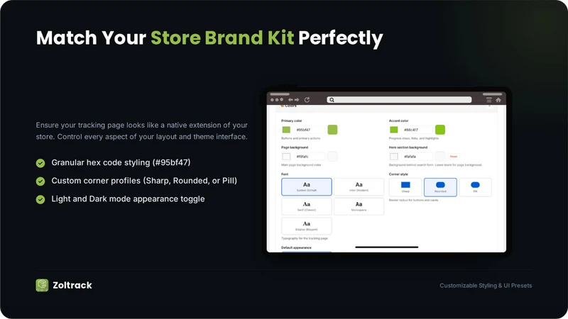 Zoltrack – Branded Order Track