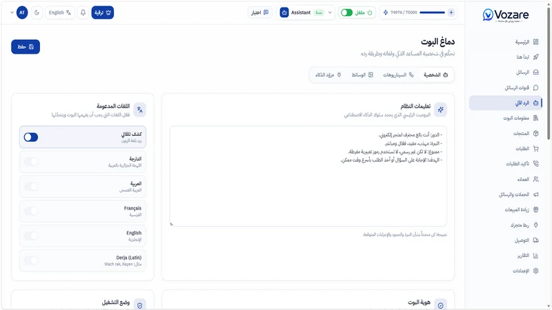 Vozare: AI Sales & Chatbot
