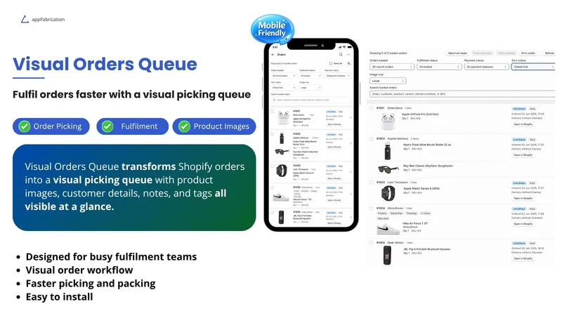 Visual Orders Queue