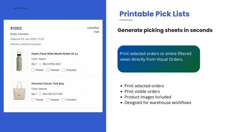 Visual Orders Queue
