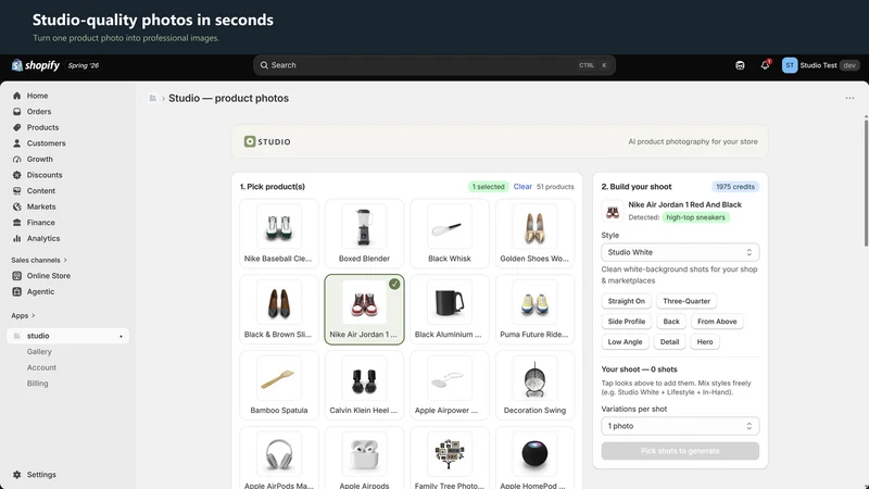 Studio — AI Product Photos