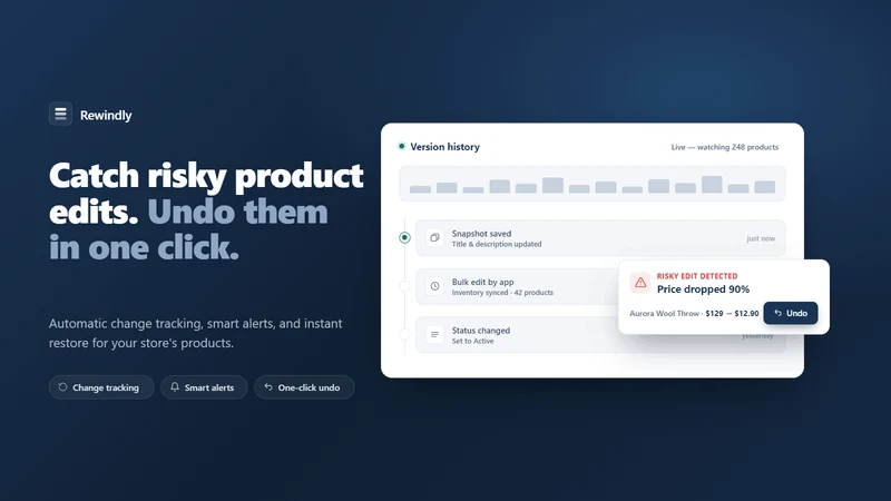 Rewindly ‑ Product Watchdog