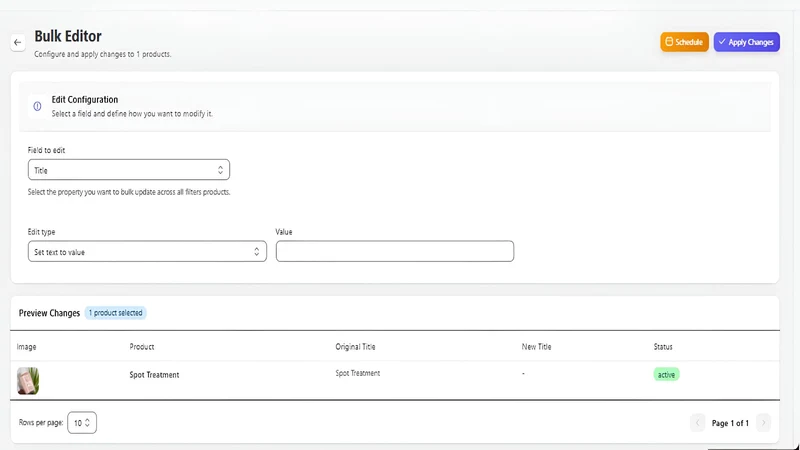 HIGHLIGHT Bulk Product Editor