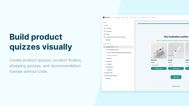 GSC AI Product Quiz Builder
