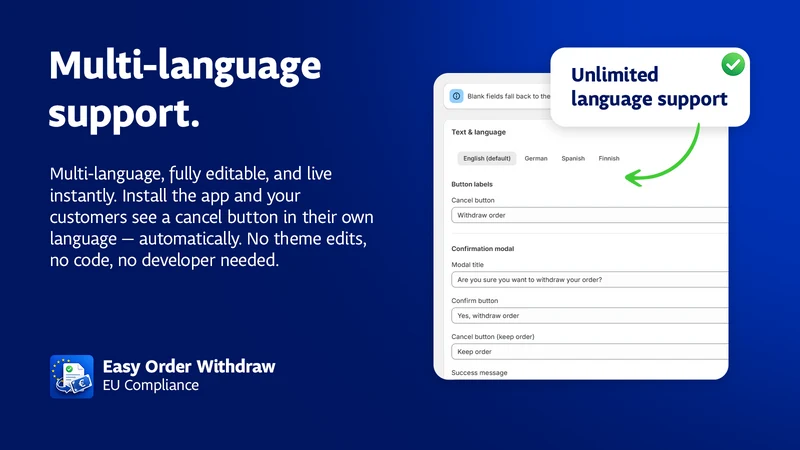 Easy Order Withdraw
