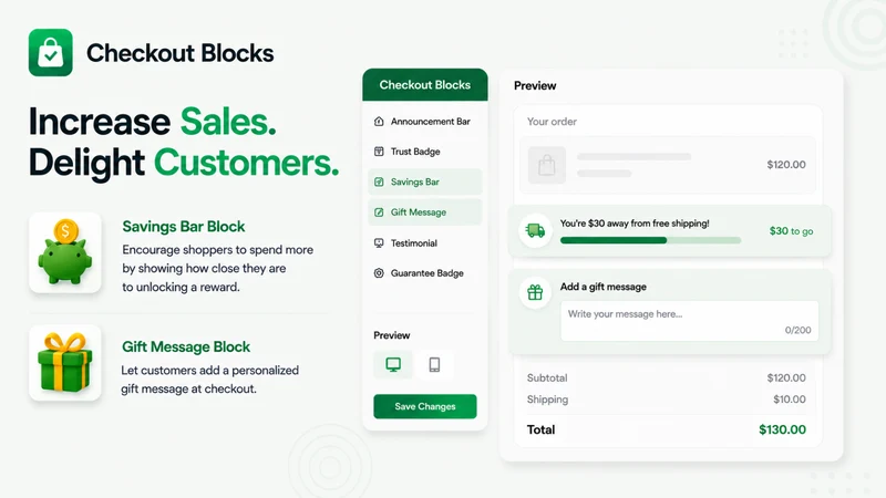 Checkout blocks