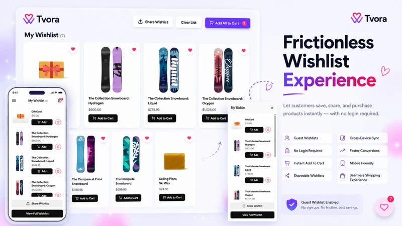 Tvora: Smart Wishlist Plus