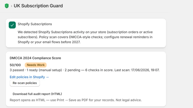 Subscription Guard ‑ Subnotice