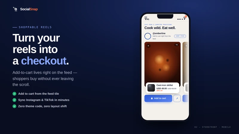 SocialSnap ‑ Shoppable Reels