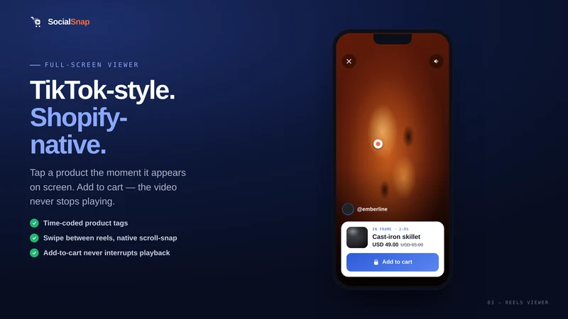 SocialSnap ‑ Shoppable Reels