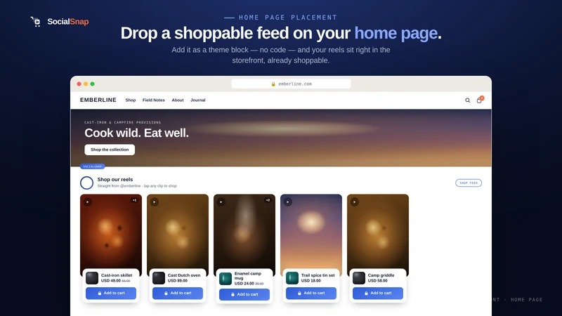 SocialSnap ‑ Shoppable Reels