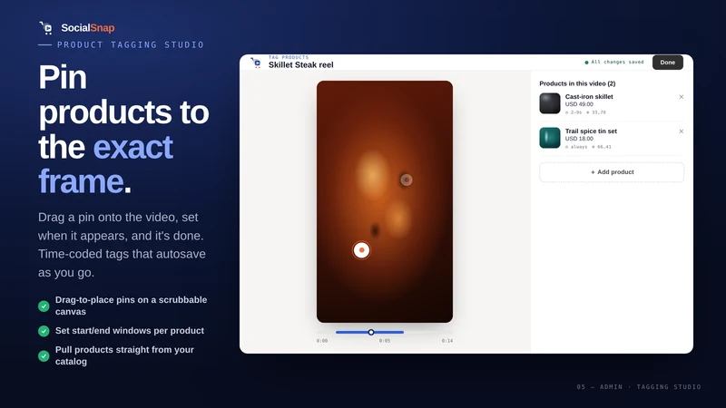 SocialSnap ‑ Shoppable Reels
