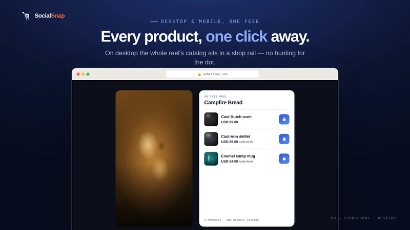 SocialSnap ‑ Shoppable Reels
